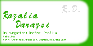 rozalia darazsi business card
